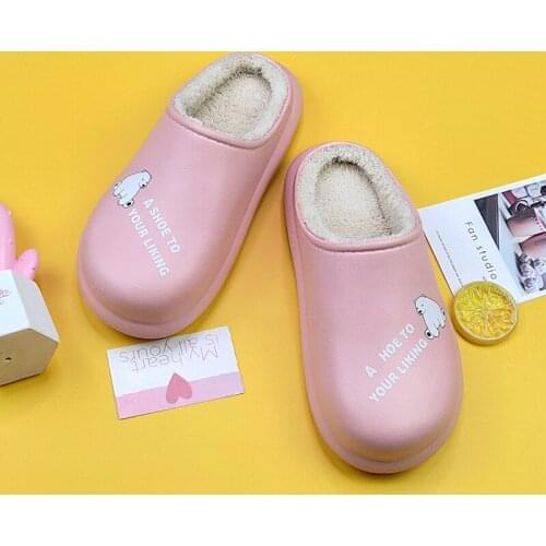 Winter Women Slippers Couple Shoes Short Plush Warm Ladies Casual Non-slip Soft Warm House Slipper Indoor Bedroom MTX101