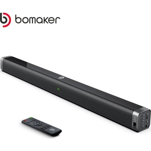 BOMAKER Sound Bar TV Speaker 100W Bluetooth 5.0 PC Theater Aux 3.5mm Wired and Wireless Home Surround SoundBar Stereo soundbar