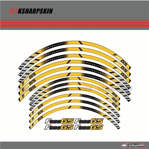 12 X Thick Edge Outer Rim Sticker Stripe Wheel Decals FIT F800GS ADVENTURE 21''17