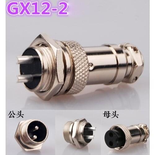2pair/lot GX12 2pins Aviation Connector 12mm New Original