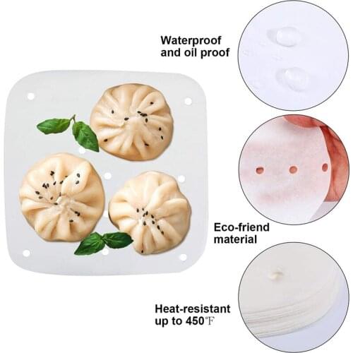 200 Pcs Air Fryer Liners 7.5/8.5 Inch Air Fryer Parchment Paper Square Steaming Paper for Air Fryer Steaming Basket