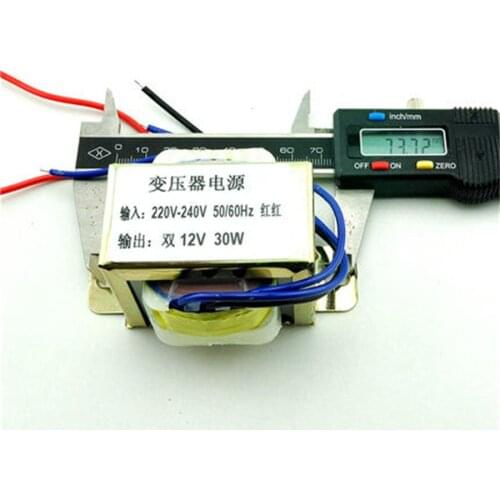 2X12V 30W power transformer 50Hz input AC220V-240V double 12V output power transformer ,2ea/lot