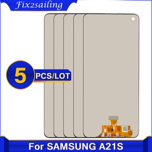 5 piece/lot SUPER AMOLED 6.5''LCD For Samsung Galaxy A21s A217 LCD Display and Touch Screen Digitizer For Samsung A21s lcd scree