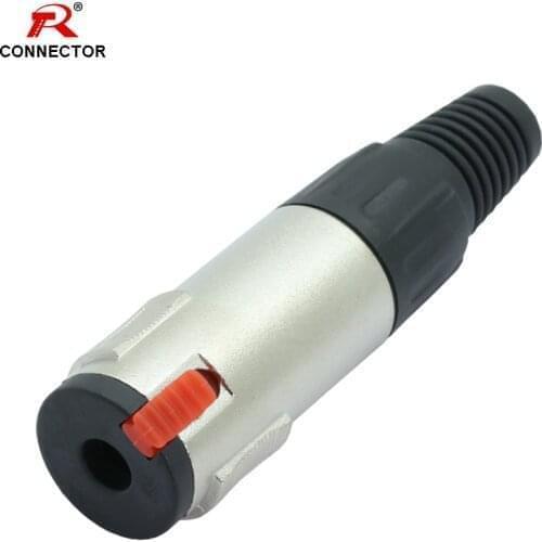 50PCS Audio Jack 6.35mm Cable Connector, 1/4 inch Female 6.35mm Plug for Microphone/MIC