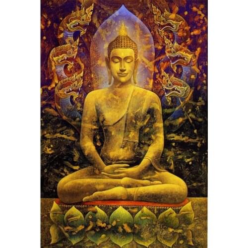 5D Diy Diamond Painting Cross Stitch full Square Round Diamond Embroidery Buddha picture for wall room Decor H874