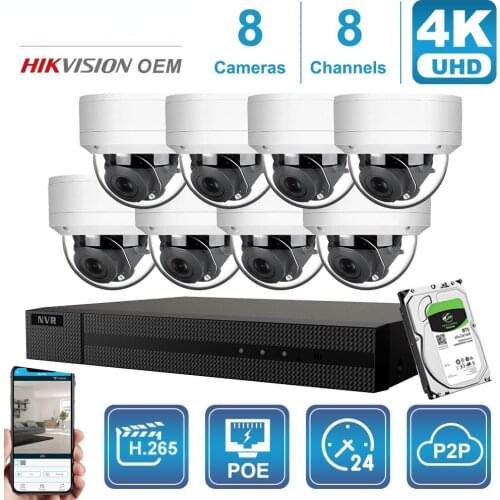 8CH NVR 4/6/8Pcs 5MP PTZ POE IP Camera 5X Zoom Outdoor Security system NVR Kit Night Vision H.265 P2P With Bracket