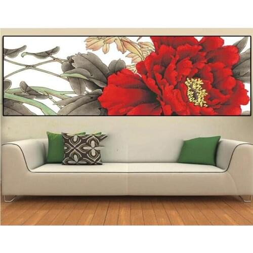 Diamond Embroidery Half flower peony Flower Handmade Rhinestones Pictures Needlework 5D Diamond Painting vase still life pattern