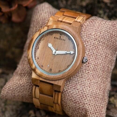 BOBO BIRD Wood Watch Men Top Fashion Quartz Wristwatch Full Wooden Handmade Party GIft Birthday Present with Box