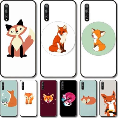 Lovely foxes Phone Case For Huawei Y 5 6 7 8 9 A P S Pro 2020 2019 Black Shell Cover