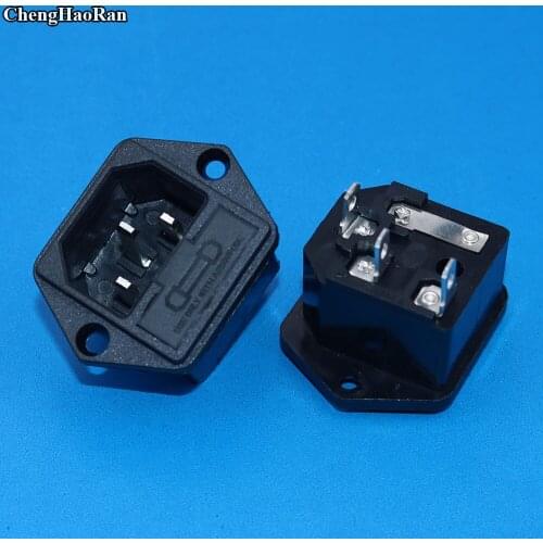 ChengHaoRan AC Power Outlet Industrial Outlet 8B Product Type C14 Power Supply ICE Product with Insurance Seat 2 In 1