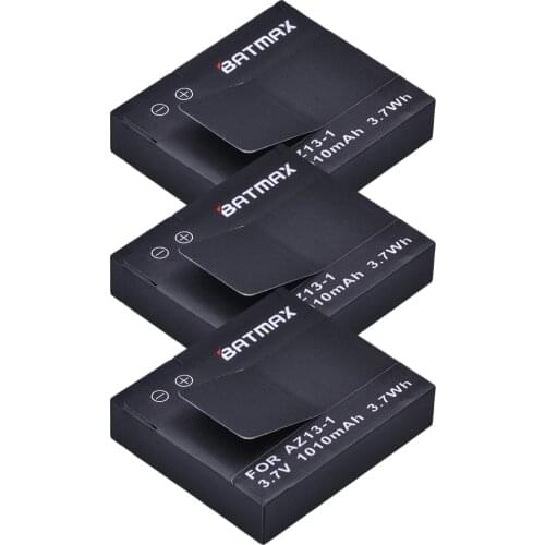 For 3Pcs Xiaomi Yi Battery AZ13-1 Akku 1010mAh Rechargeable Li-ion Battery for Xiaomi yi Action Camera Sport Camera Accessories