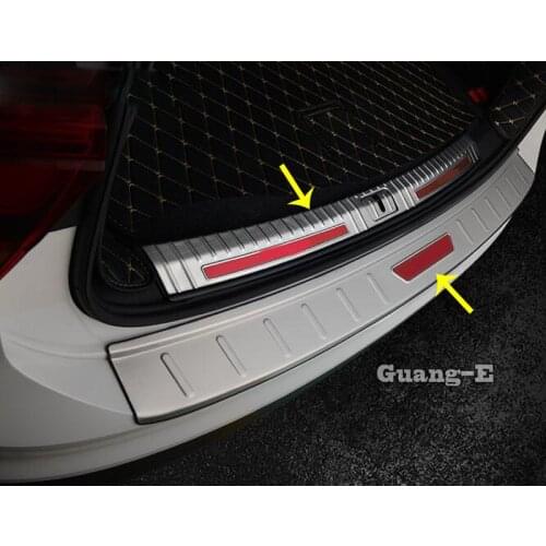 For Volkswagen VW TiguanL Tiguan L MK2 2016 2017 2018 2019 2020 Car External Inner Rear Bumper Trunk Trim Cover Plate Pedal