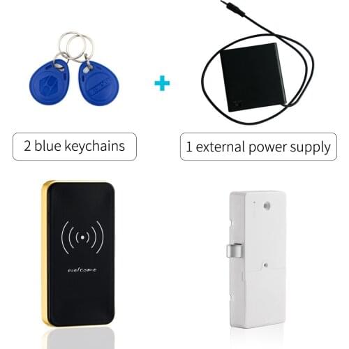 Electronic RFID Key Card Cabinet locker locks for Safe Cabinet storage box in Gold color
