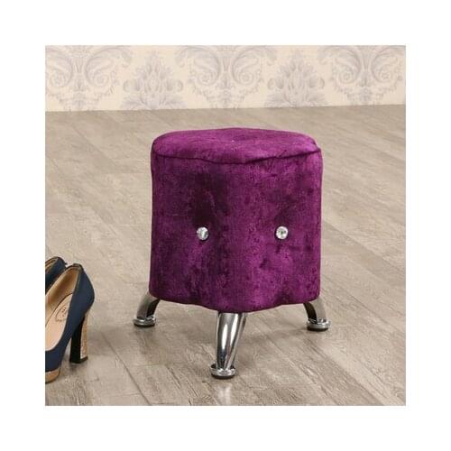 European style Plum shape cloth art sofa shoe stool wood stool, test shoes stool, small sofa