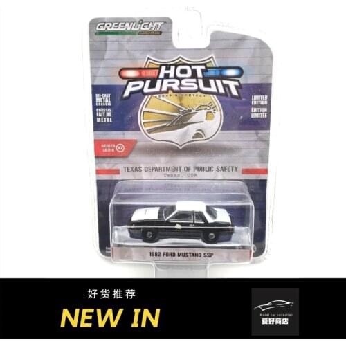 GREENLIGHT 1:64 1982 FORD MUSTANG SSP Texas POLICE CAR Collection of die-cast alloy car models toys gift
