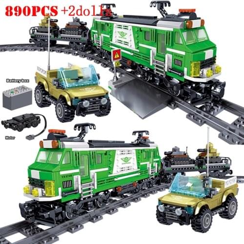 City High Speed Rail Building Blocks Fuxing Hexie Electric Train Battery Power Motor Bricks Children Educational Toys Kids Gifts