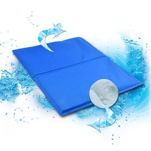 Summer Pet Multi-functional Cooler Mats Ice Pad Mattress Mat Small Large Dogs Cat cooling sleeping Polyester waterproof blue