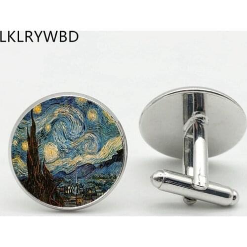 LKLRYWBD / Van Goghs Art Cufflinks, Popular Shirt Cufflinks, Mens and Womens Accessories