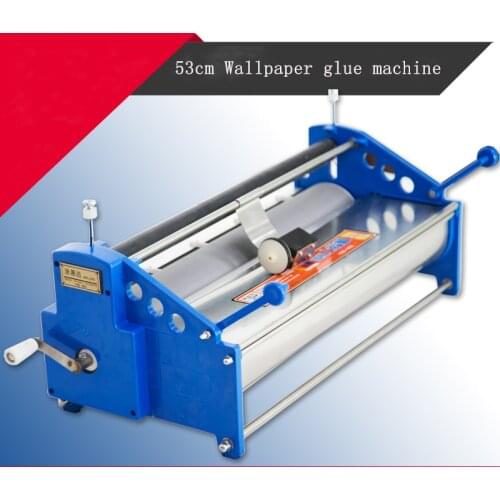 Glue Machine Automatic Gluing Machine 53cm Glue Coating Machine Paper Leather Wood Gluing Machine with Silicone Rubber Roller