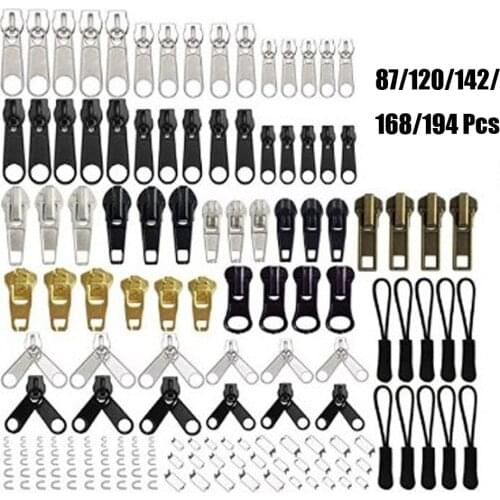 Metal Zipper Slider Zipper Head Pull Replacement Repair Kit for Clothing Backpacks DIY Zip Fastenings Accessories