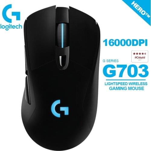 Logitech G703 Lightspeed HERO Sensor Gaming Mouse With 16000DPI POWERPLAY Compatible for Windows Mac OS Chrome OS