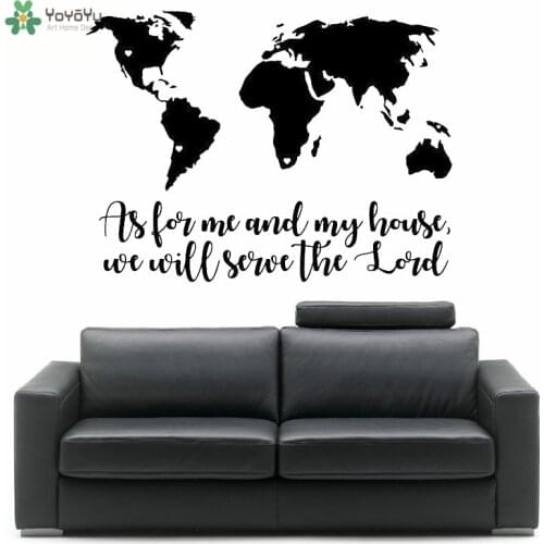 YOYOYU Wall Decal Missionary Wall Map Stickers Vinyl Decor For Home Living Room Children Bedroom Nursery Art Decoration QQ339