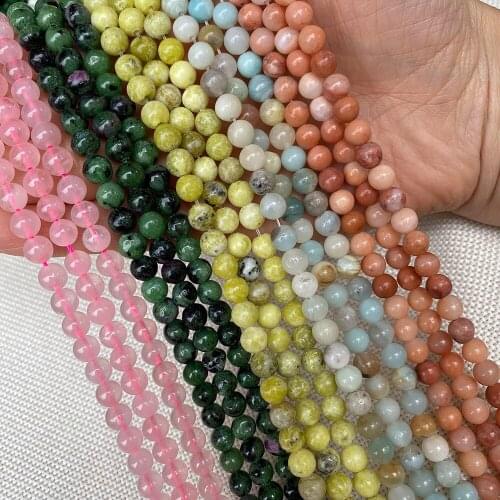 Natural Stone Indian Agate Sodalite Beads Round Beads Loose Beads DIY Fashion Handmade Jewelry Bracelet Necklace Accessories