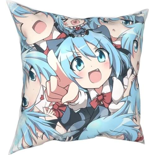 Cirno Pillow Case Cover Silk Pillow Cover Decorative Pillowcases Decorative Covers
