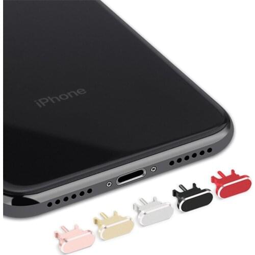 SIANCS Mobile Phone Charge charging Port Dust Plug Card Pin Aluminium Alloy Dust Plug Dustproof For iPhoneXs iPhone78 78Plus X