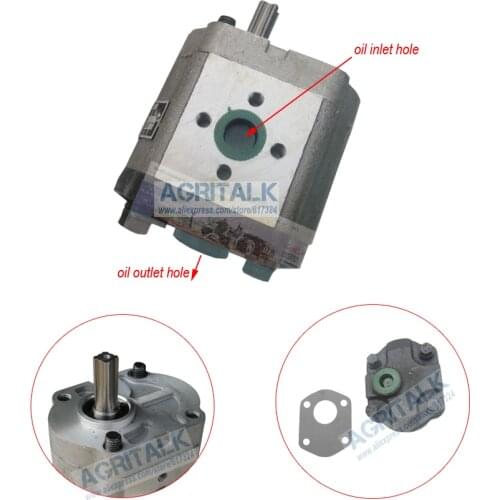 Gear pump CBN-E314, the right rotation, No flange, with end oil outlet, splined shaft (longer shaft) for Chinese brand tractor