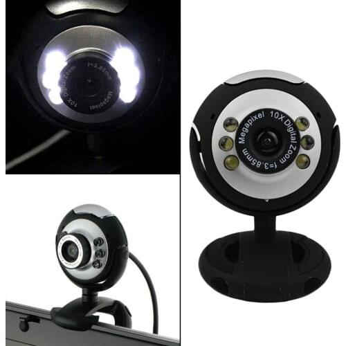 USB Webcam HD 360 Degree Rotation Clip-on Web Camera for PC Laptop Desktop Conference