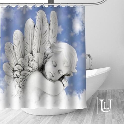 Custom angel Bath Curtain Fabric Modern Shower Curtain bathroom beautiful Curtains Bath decor