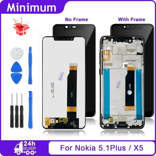 5.86" For Nokia 5.1 Plus 5.1Plus LCD Display Touch Screen For Nokia X5 TA-1102 TA-1105 TA-1108 TA-1109 TA-1112 TA-1120 TA-1199