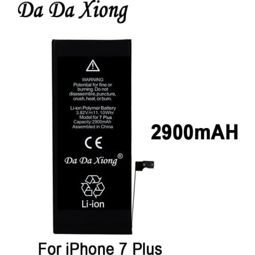10pcs Original Da Da Xiong Battery For iPhone 7 PLUS 2900mAh Real Capacity With Machine Tools Kit Replacement Batteries