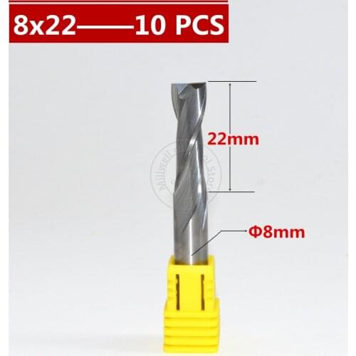 8mm*22mm,Freeshipping,CNC wood tools,carbide End Mill,woodworking insert router bit,Tungsten milling ,MDF,PVC,Acrylic,Wood tools