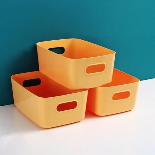 Large Capacity Multi-Function Grids Storage Basket Solid Color Space-Saving Plastic Tissue Makeup Holder Home Decor Supplies