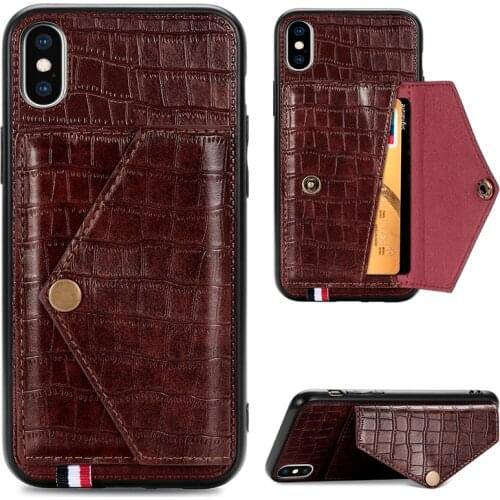 Haissky Crocodile Pattern Phone Case For iPhone 11 11Pro Max PU Leather Card Slots Wallet for iPhone X Xs Max XR 6 7 8 Plus Case