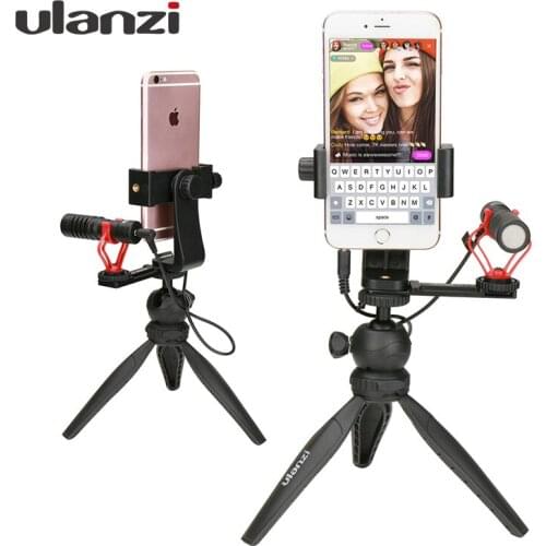 Phone Video Holder Tripod Flexible Vertical Bracket Mount Hot Shoe Desk Stand for iPhone Youtube Live Streaming Vlogging