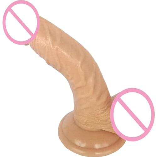 HOWOSEX 18*3.5cm soft realistic dildo with suction cup big cock Dick penis Female Masturbation Adult Sex Toys for Women