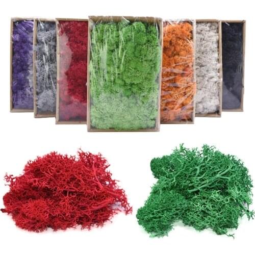 40g Artificial Green Plant Resin Moss Grass Simulation Plants Home Living Room Decoration DIY Flower Wall Haning Decor Fake Lawn
