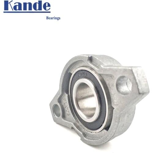 Kande Bearings 2pcs KFL005 25mm Mounted Block Cast Housing Self-aligning Pillow Bearing KFL