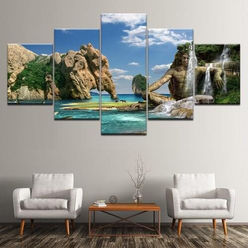 Canvas Painting Caribbean Islands Caribs 5 Pieces Wall Art Painting Modular Wallpapers Poster Print for Living Room Home Decor