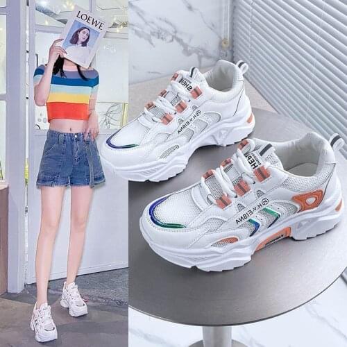 Fashion Womens Sneakers 2021 Platform Sports Shoes Summer White Sneakers Vulcanized Casual Shoes Designer Tennis Female Basket