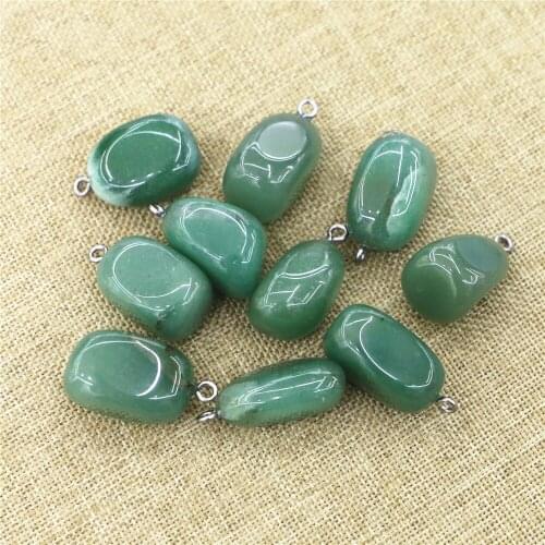 Natural Stone Pendant Irregular Shape Reiki Healing Green Aventurine Pendant Used In Jewelry Making DIY Necklace