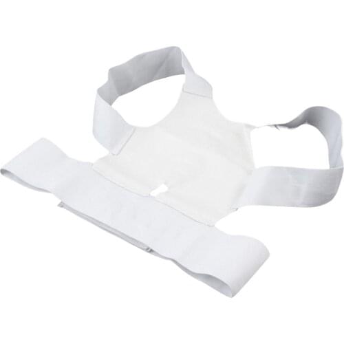 White Comfortable Magnetic Posture Support Corrector Back Pain Belt Brace Shoulder Release Pain From Illness