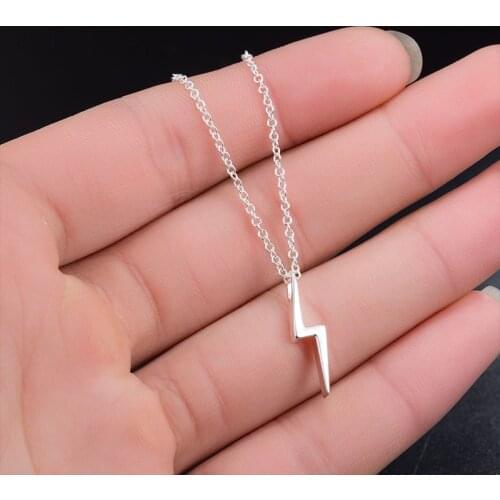 Jewelry on the neck lightning necklace mens gold chain pendant stainless steel chains necklaces gifts male accessories punk