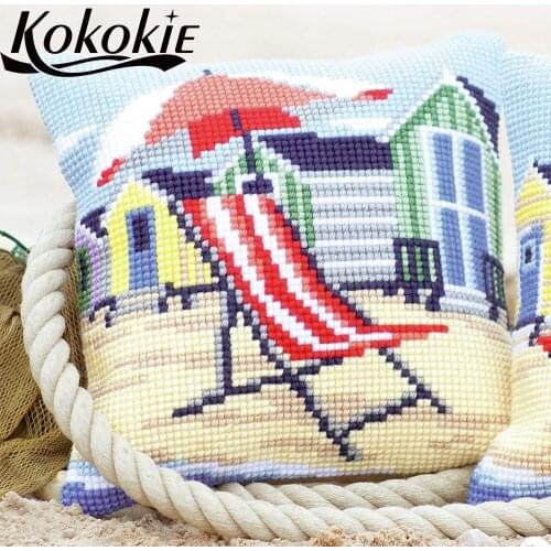 DIY embroidery yarn pillowcase knitting needles kit for cushion cover kits pillow kits cross stitch embroider needlework kits