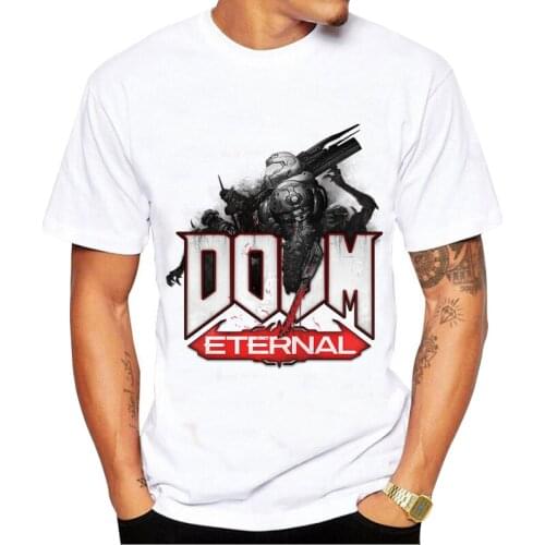 Harajuku New Japan Anime T Shirt Doom Eternal Anime print Tshirt Streetwear Tops Tees Men Clothing