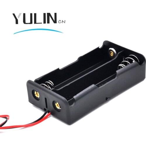 New Plastic 2X18650 Battery Case Holder Storage Box with Wire Leads for 18650 Batteries 3.7V