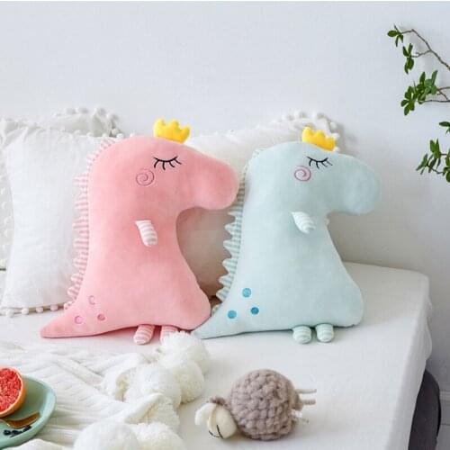 32*60CM Stuffed Animal Baby Dolls Kawaii Cartoon Pink Dinosaur Plush Toy Kids Present Toys Children Baby Birthday Gift